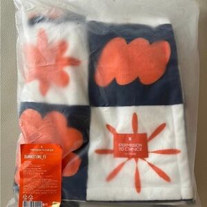 Permission to Dance Blanket with Orange and White Design